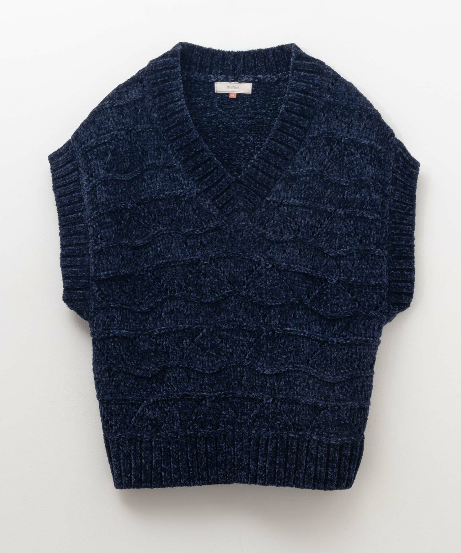 [さらに50%OFF]HusHusH  モールVネックニットベスト レディース商品画像-18