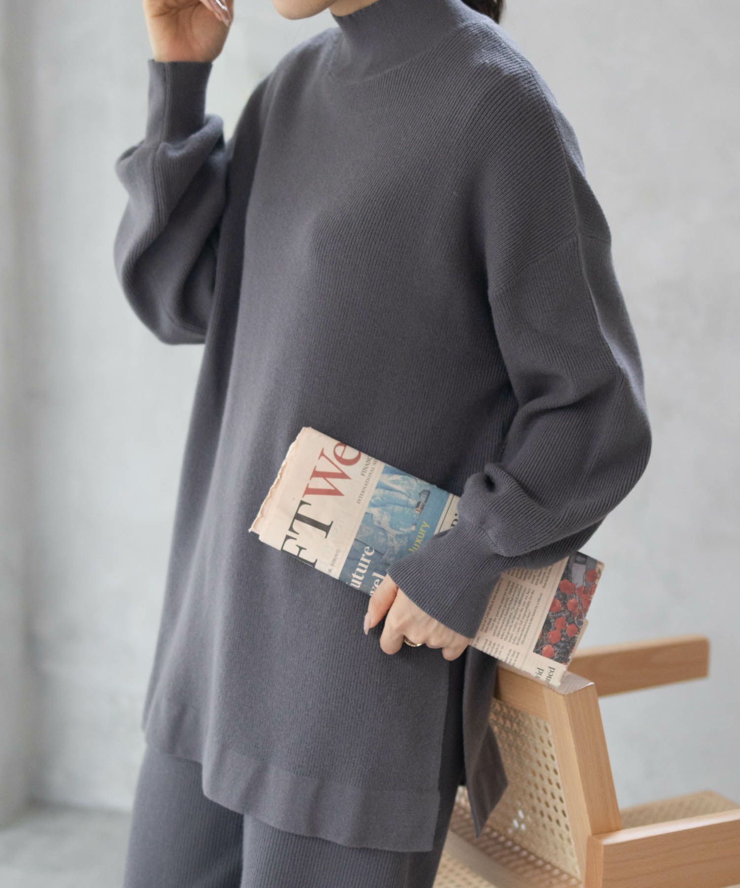 HusHusH  リブハイネックプルオーバー レディース商品画像-6