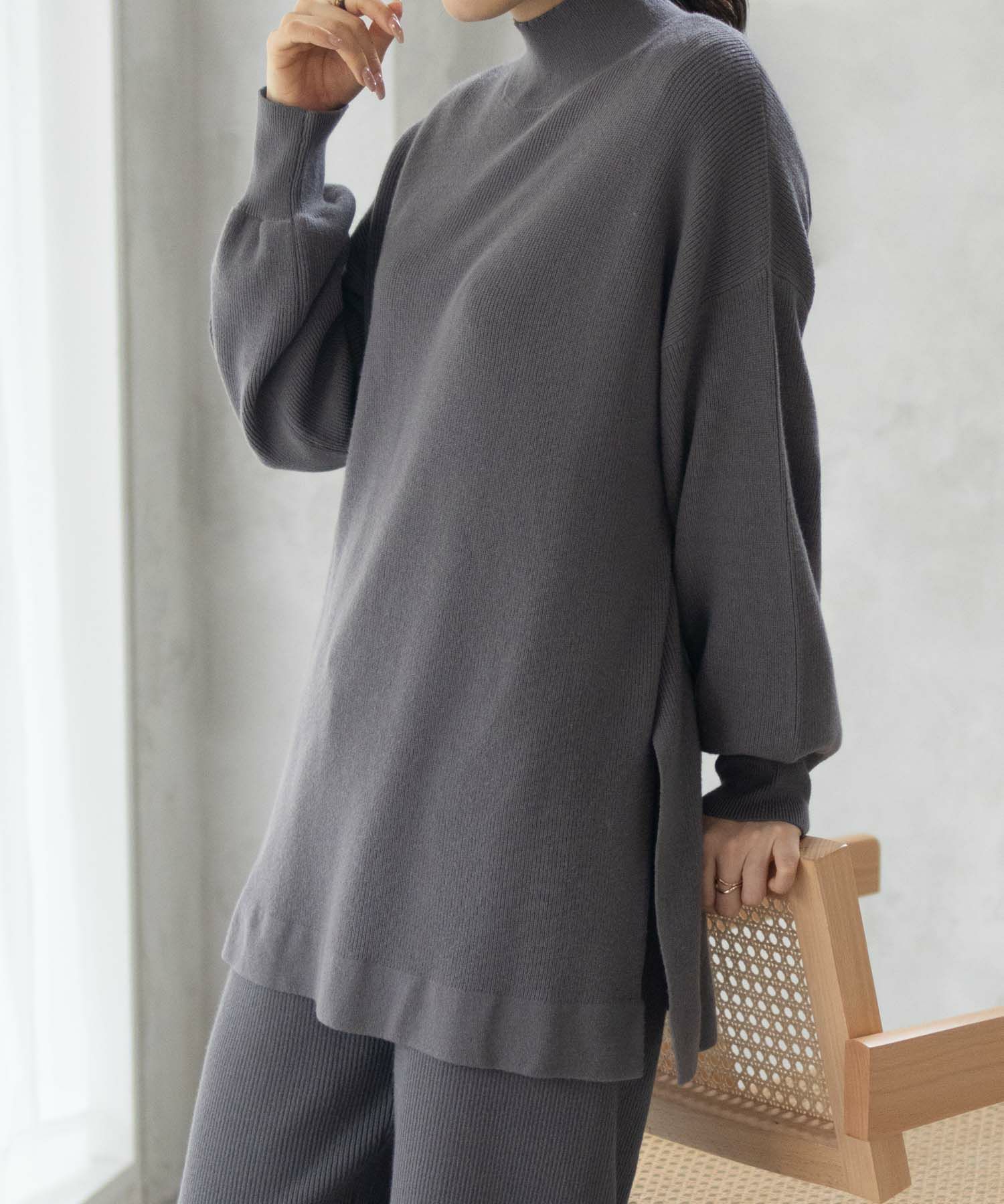 HusHusH  リブハイネックプルオーバー レディース商品画像-8