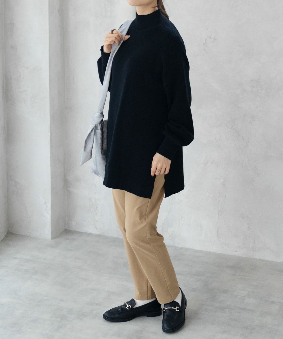 HusHusH リブハイネックプルオーバー レディース