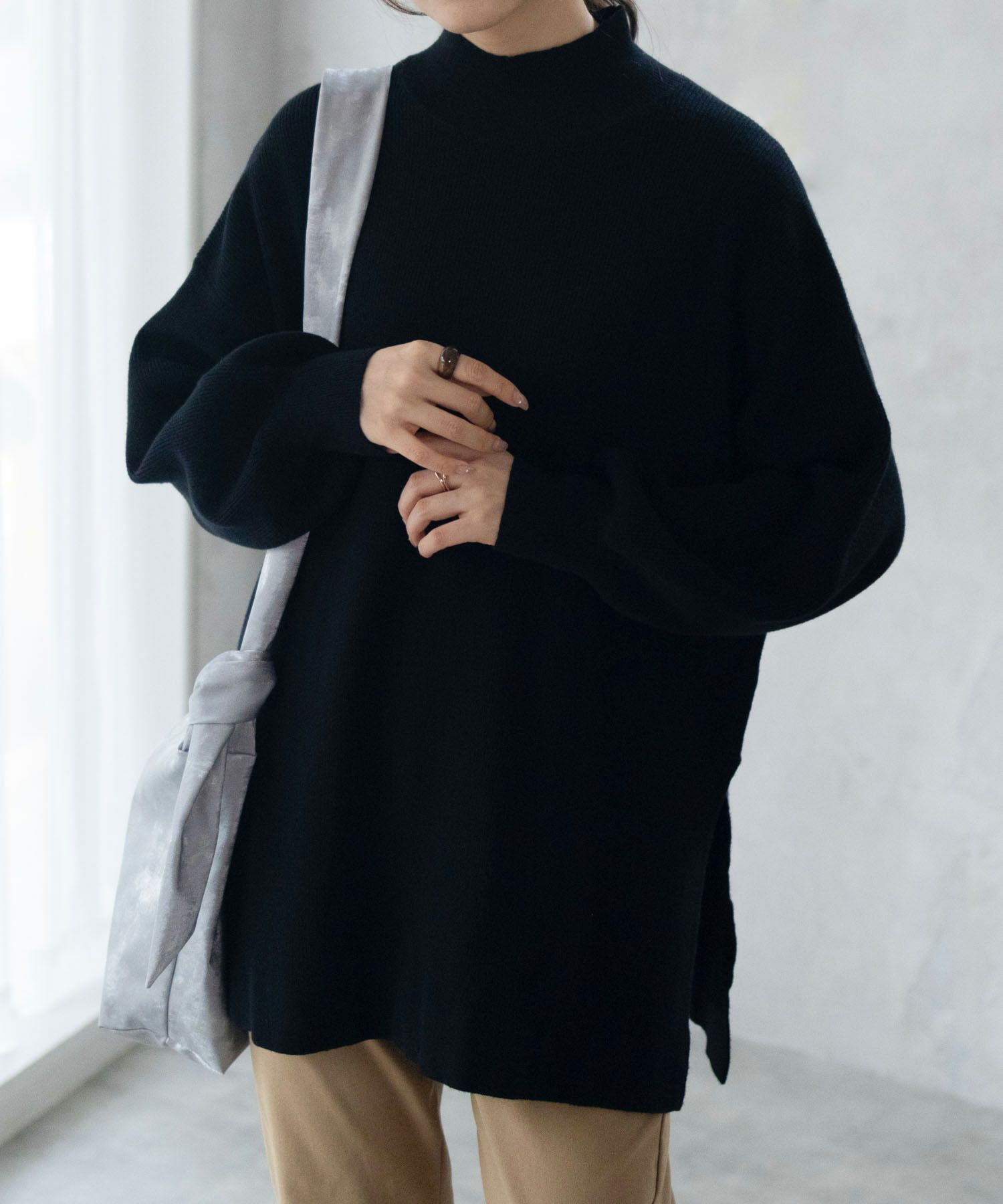 HusHusH  リブハイネックプルオーバー レディース商品画像-12