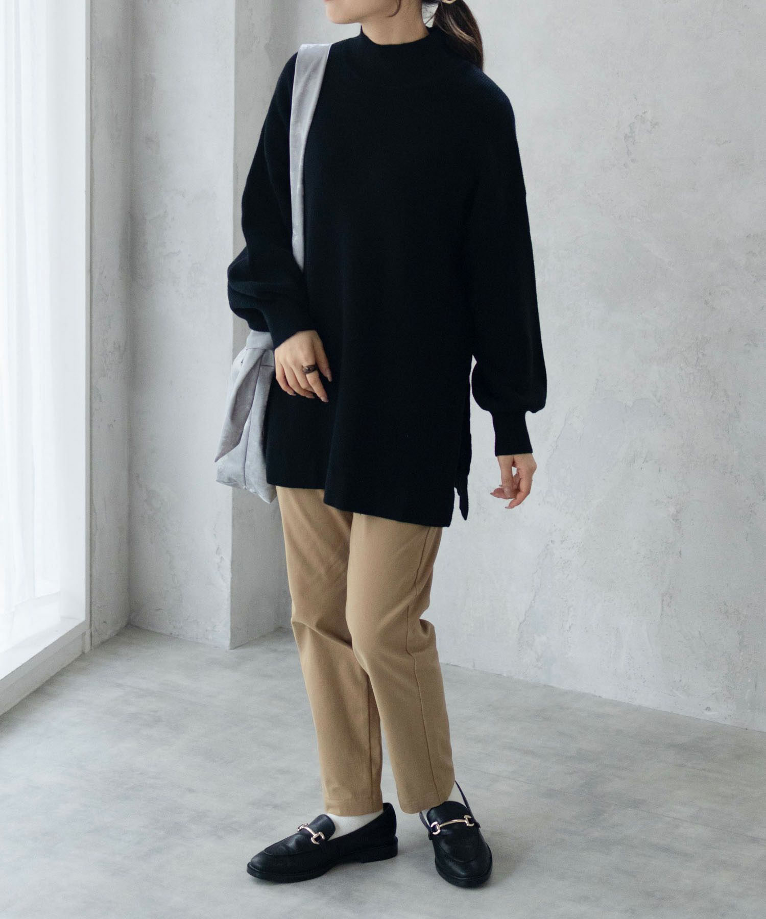 HusHusH リブハイネックプルオーバー レディース