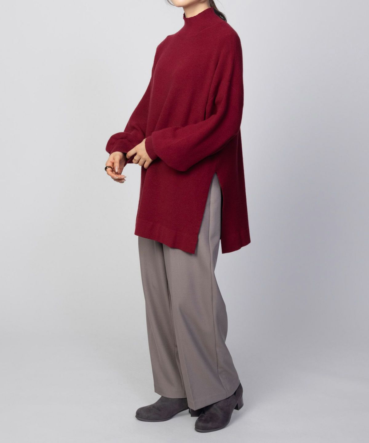 HusHusH リブハイネックプルオーバー レディース