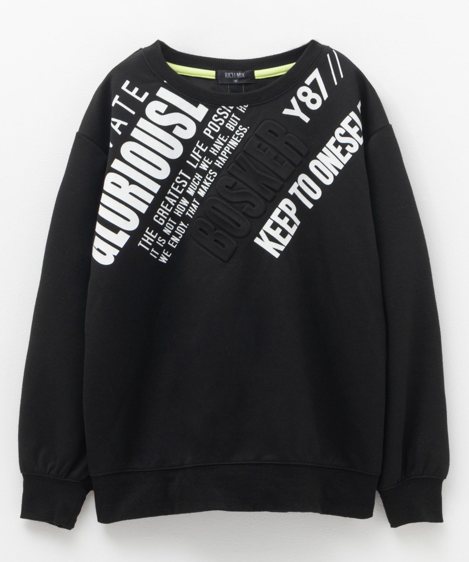 RICH MIX ポンチ素材 ロゴプリントトレーナー キッズ