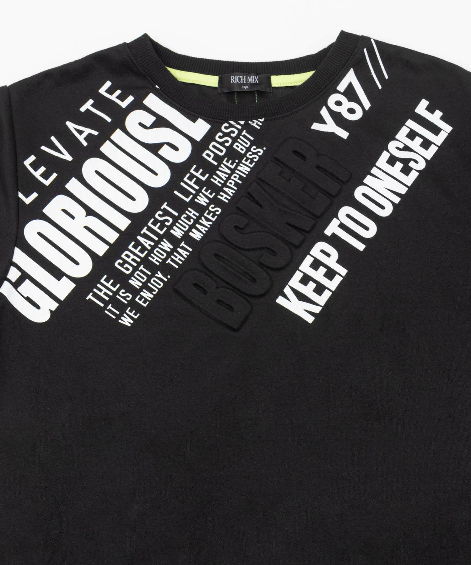 RICH MIX  ポンチ素材 ロゴプリントトレーナー キッズ商品画像-5