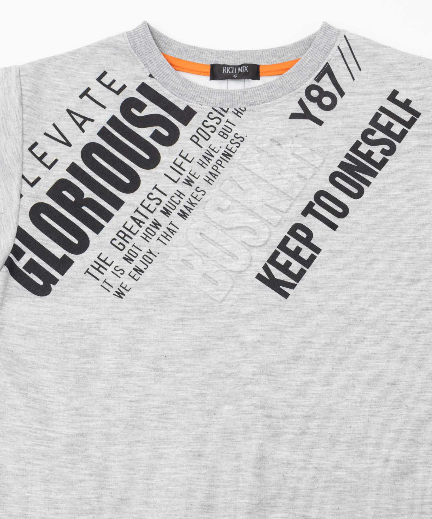 RICH MIX ポンチ素材 ロゴプリントトレーナー キッズ