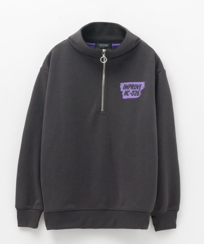 RICH MIX  ポンチ素材 ハーフジップトレーナー キッズ商品画像-3