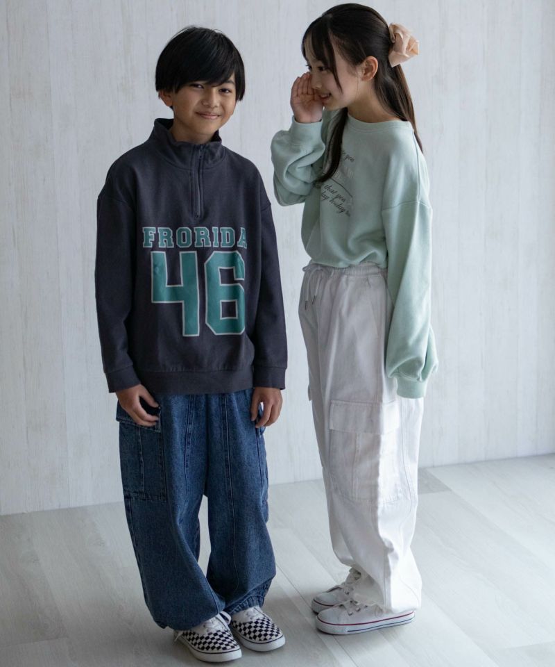 NAVY  デニムカーゴパンツ キッズ商品画像-2