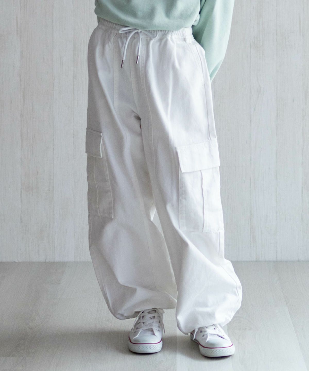 NAVY デニムカーゴパンツ キッズ