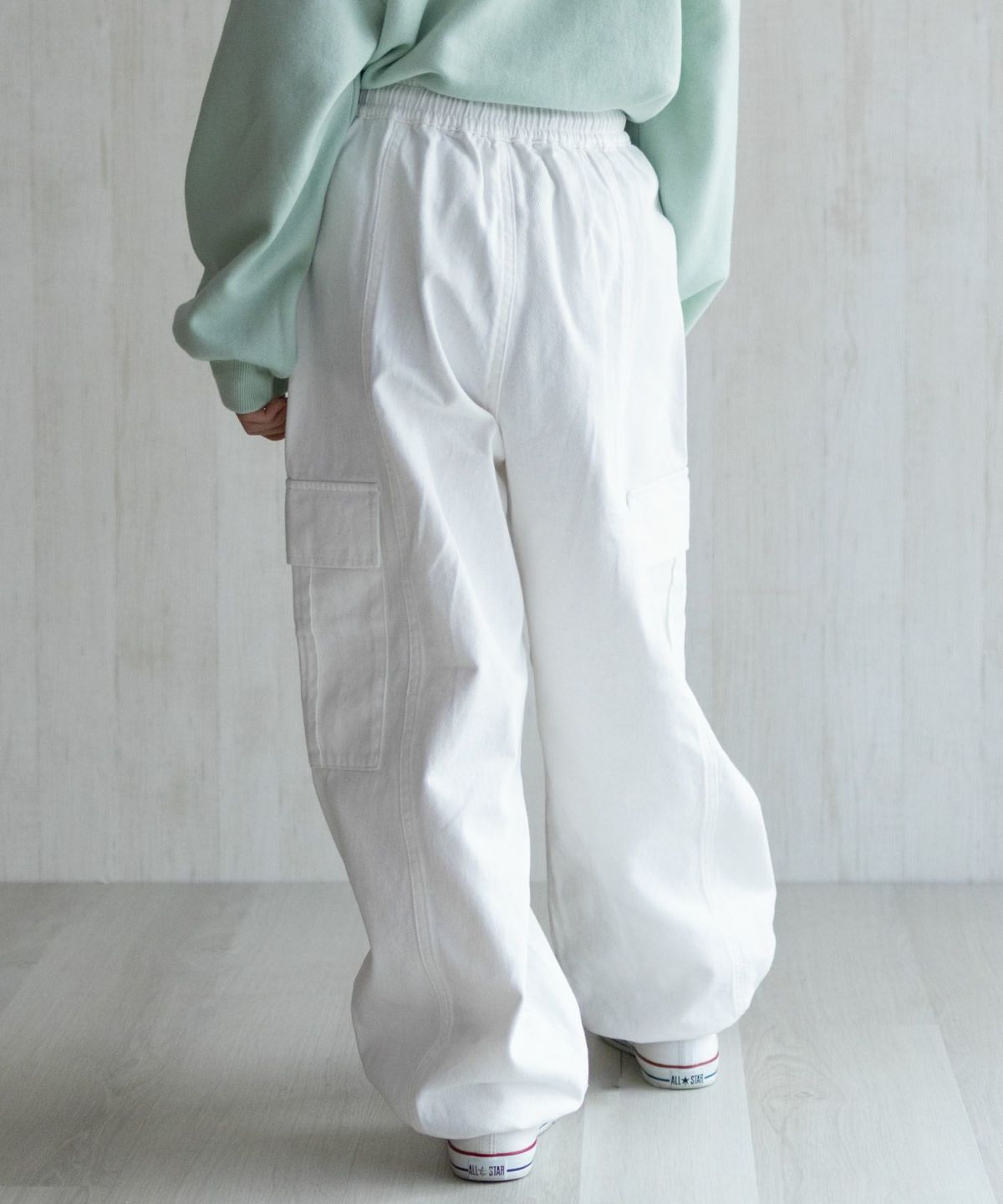 NAVY デニムカーゴパンツ キッズ