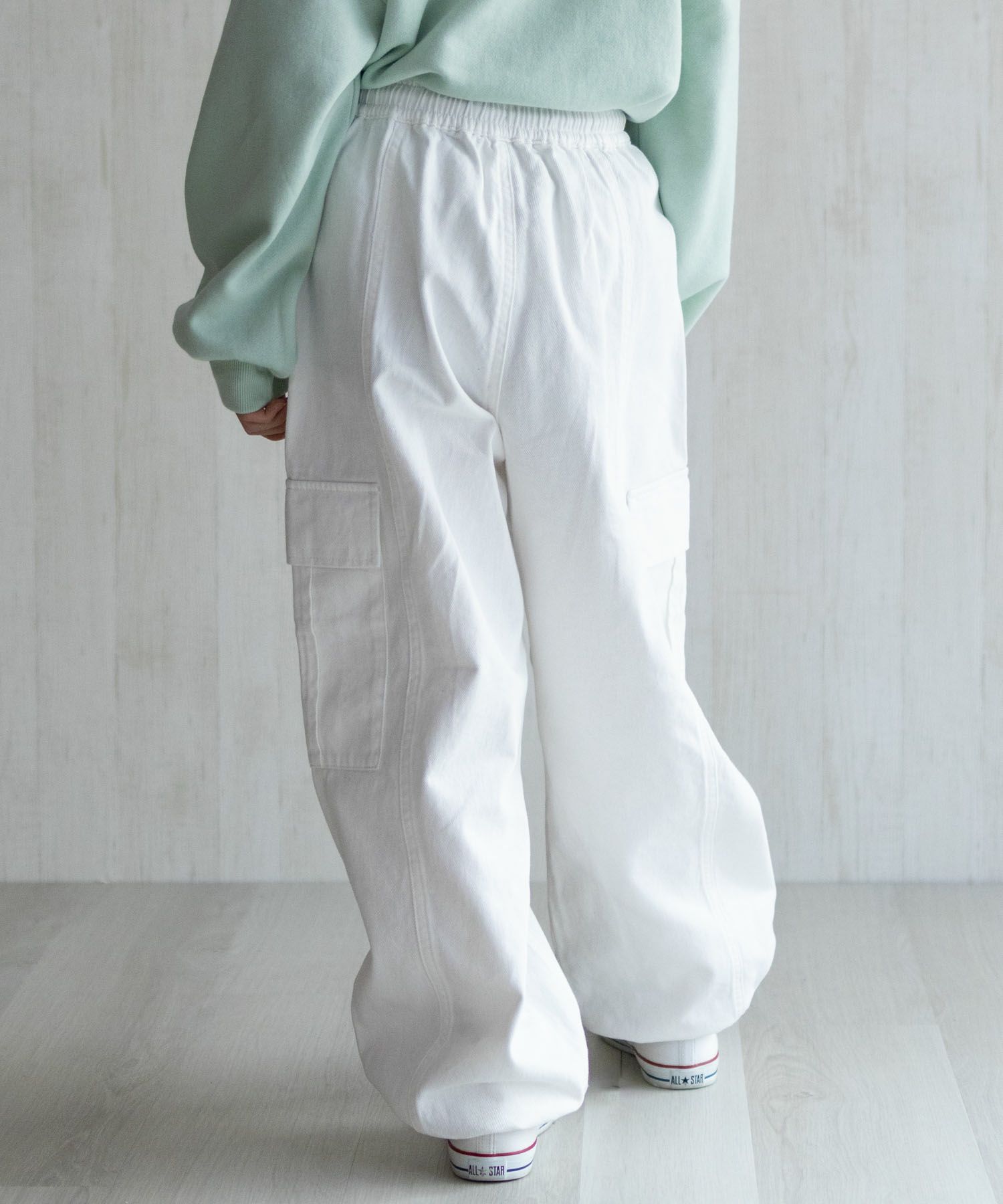 NAVY デニムカーゴパンツ キッズ