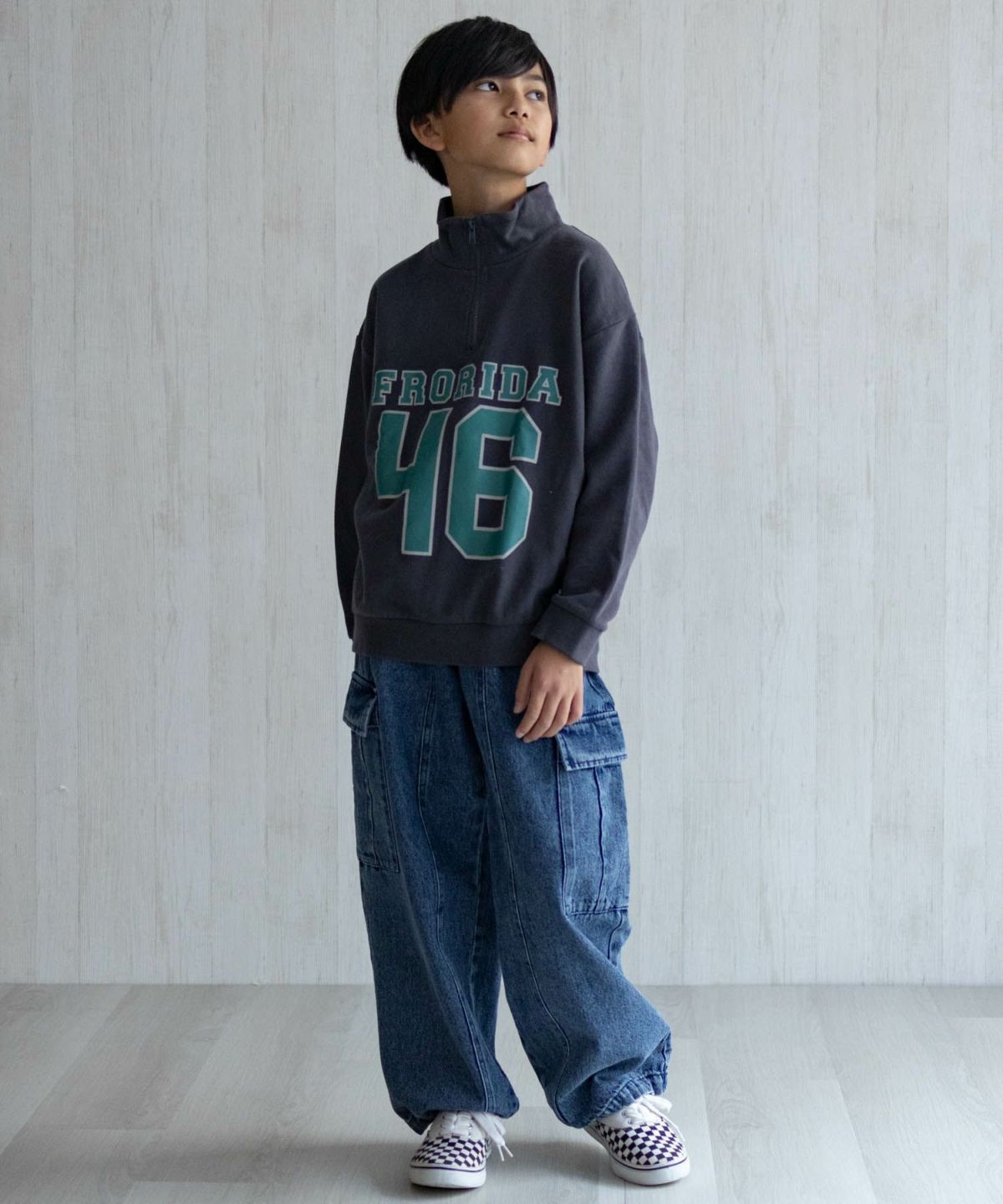 NAVY デニムカーゴパンツ キッズ