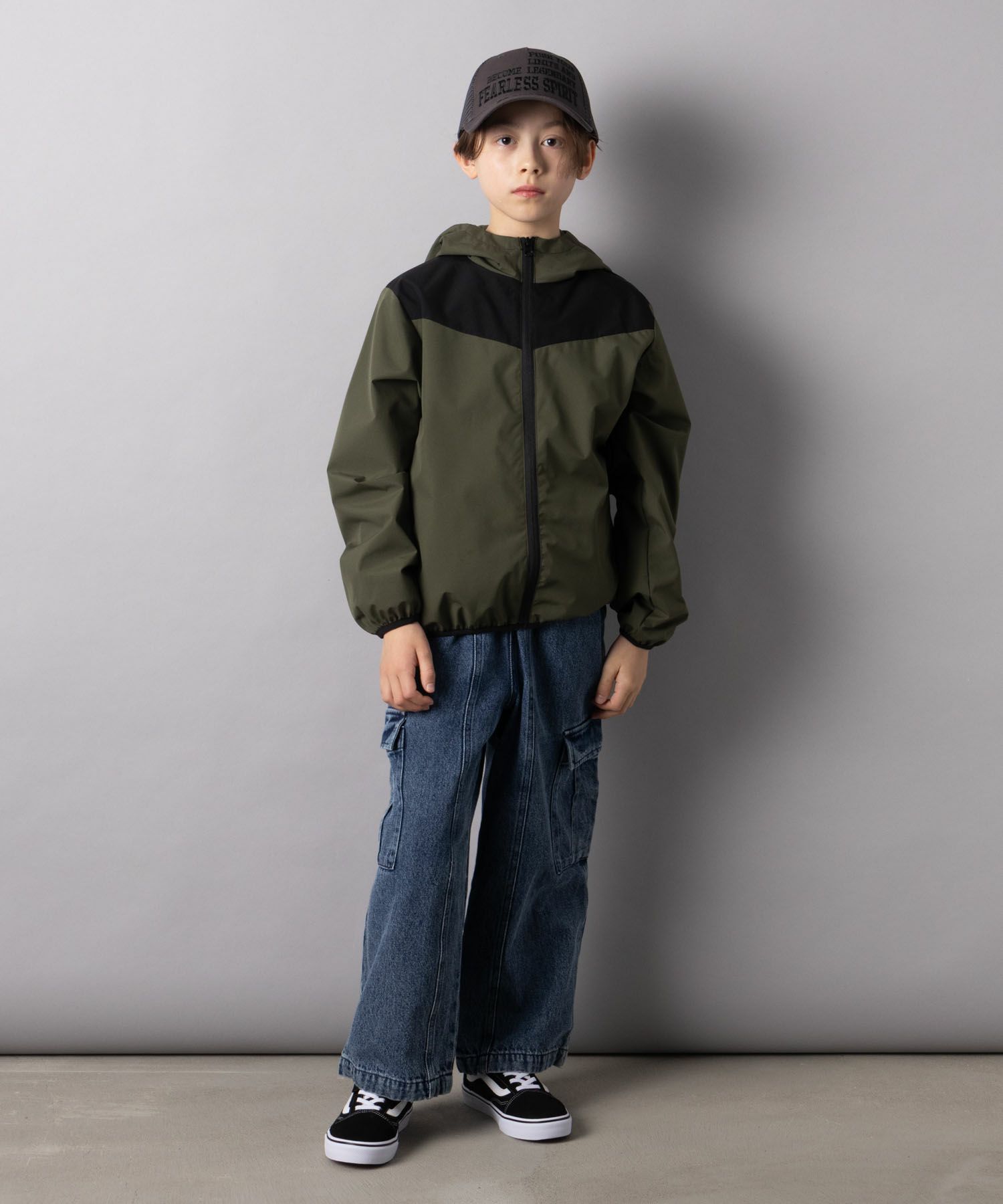 NAVY  デニムカーゴパンツ キッズ商品画像-15