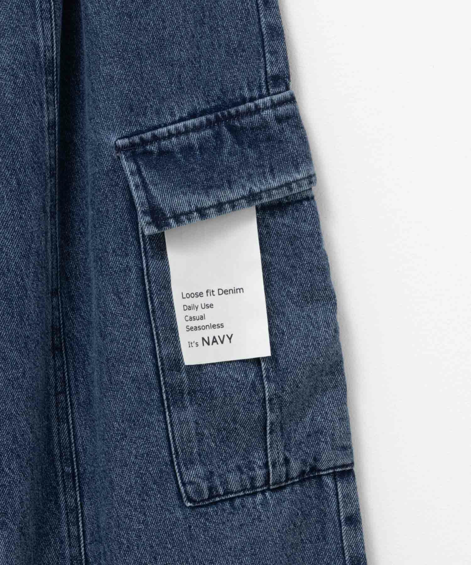 NAVY デニムカーゴパンツ キッズ