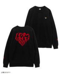 Tom and Jerry ポンチ素材 バックロゴフロッキートレーナー メンズ