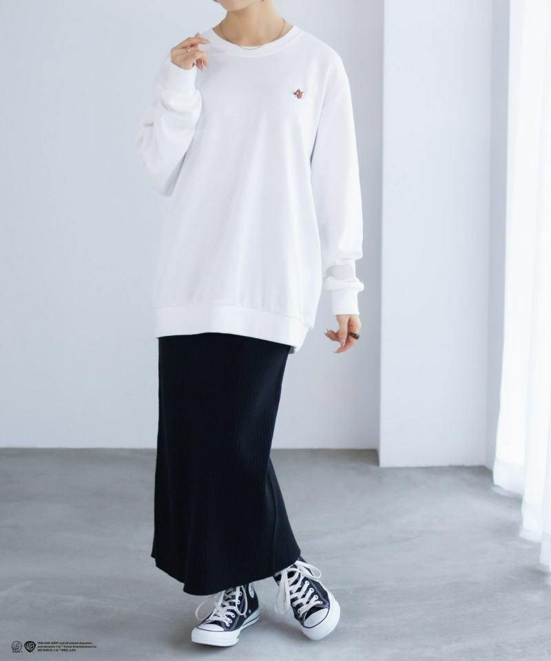 Tom and Jerry ポンチ素材 バックロゴフロッキートレーナー メンズ商品画像-17