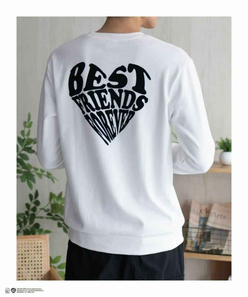 Tom and Jerry ポンチ素材 バックロゴフロッキートレーナー メンズ商品画像-19