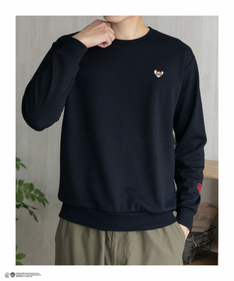 Tom and Jerry ポンチ素材 バックロゴフロッキートレーナー メンズ商品画像-22