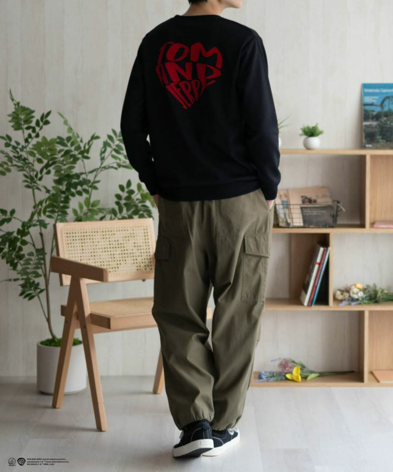 Tom and Jerry ポンチ素材 バックロゴフロッキートレーナー メンズ商品画像-26