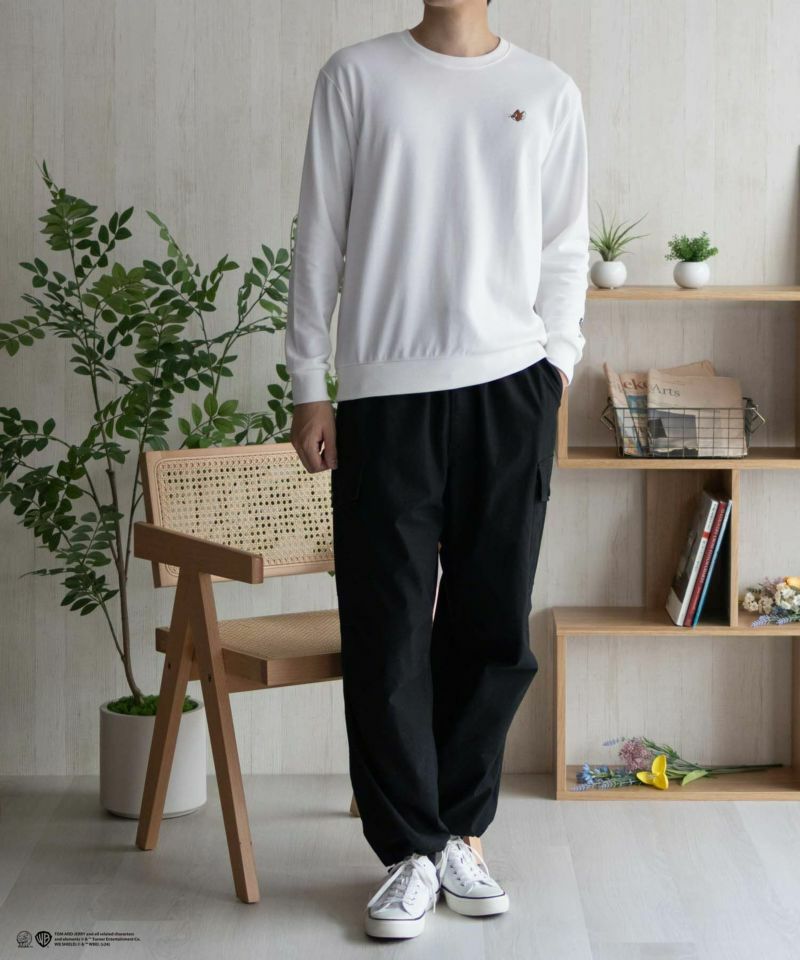 Tom and Jerry ポンチ素材 バックロゴフロッキートレーナー メンズ商品画像-27