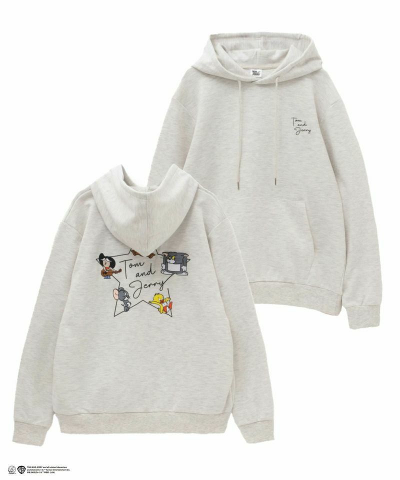 Tom and Jerry ポンチ素材 バック刺繍パーカー メンズ商品画像-1