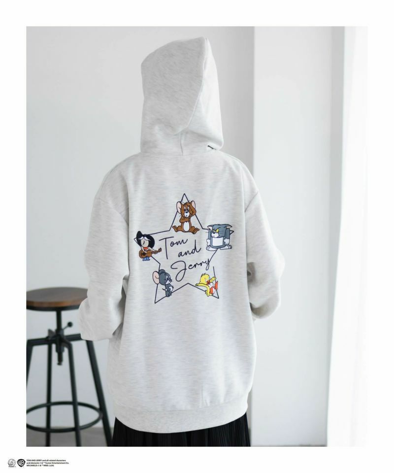 Tom and Jerry ポンチ素材 バック刺繍パーカー メンズ商品画像-8