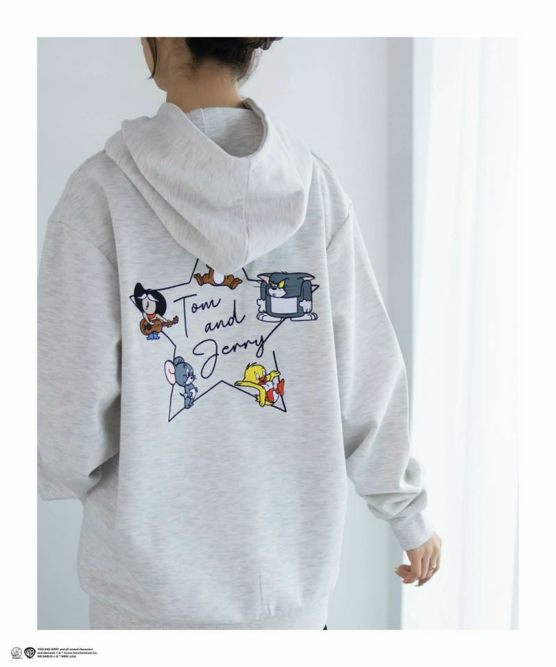 Tom and Jerry ポンチ素材 バック刺繍パーカー メンズ商品画像-10