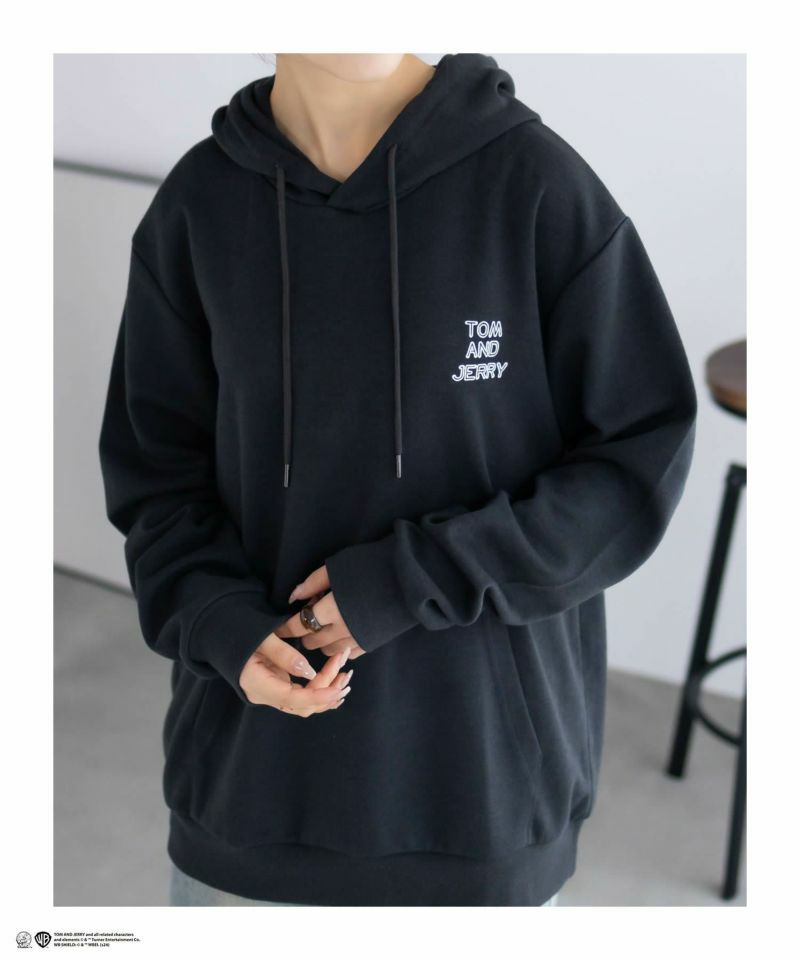 Tom and Jerry ポンチ素材 バック刺繍パーカー メンズ商品画像-11