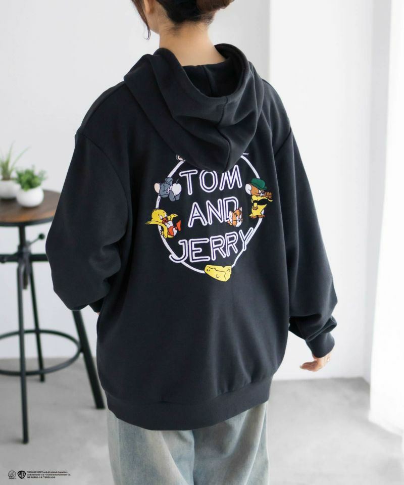 Tom and Jerry ポンチ素材 バック刺繍パーカー メンズ商品画像-13