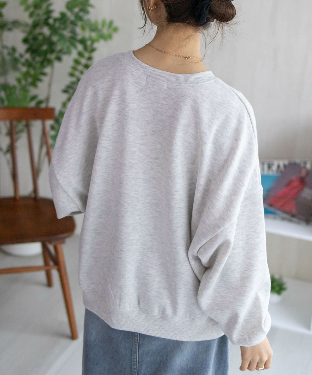 nAvy ガセットトレーナー レディース