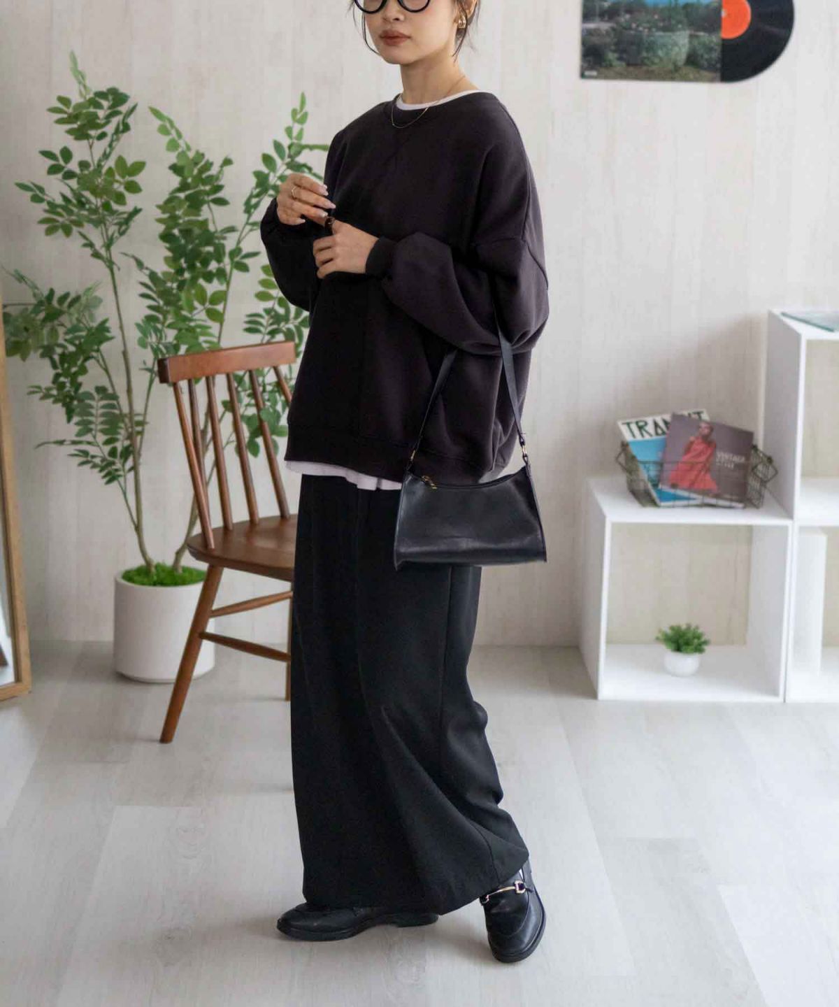 nAvy ガセットトレーナー レディース