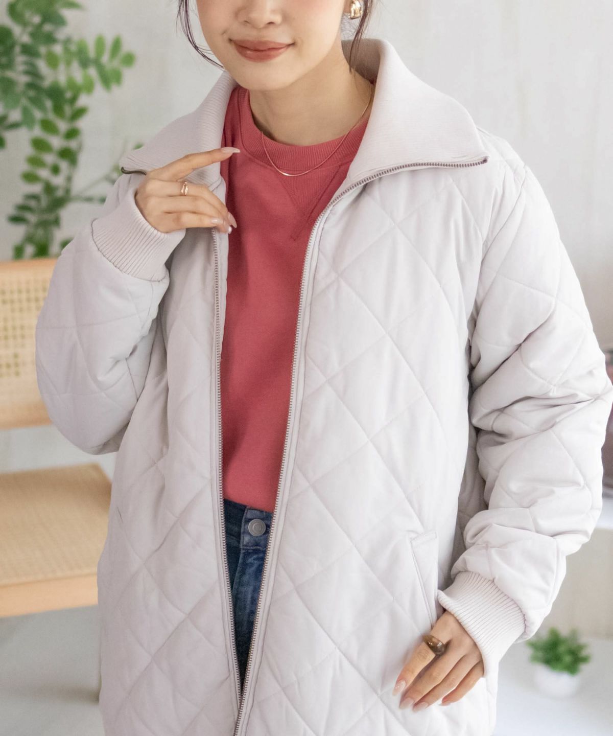 nAvy ガセットトレーナー レディース