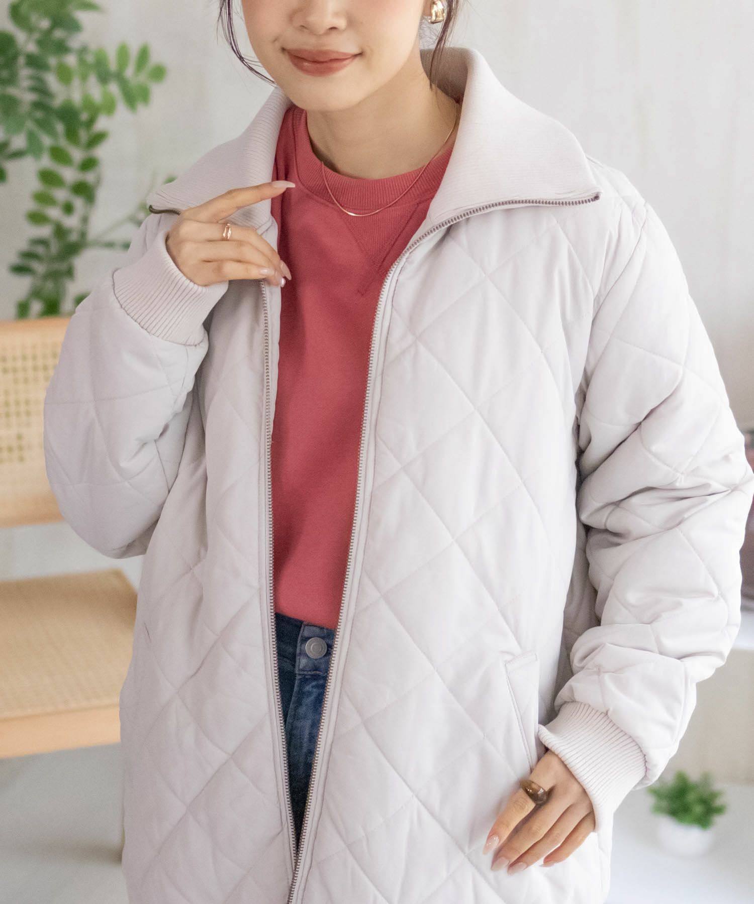 nAvy ガセットトレーナー レディース