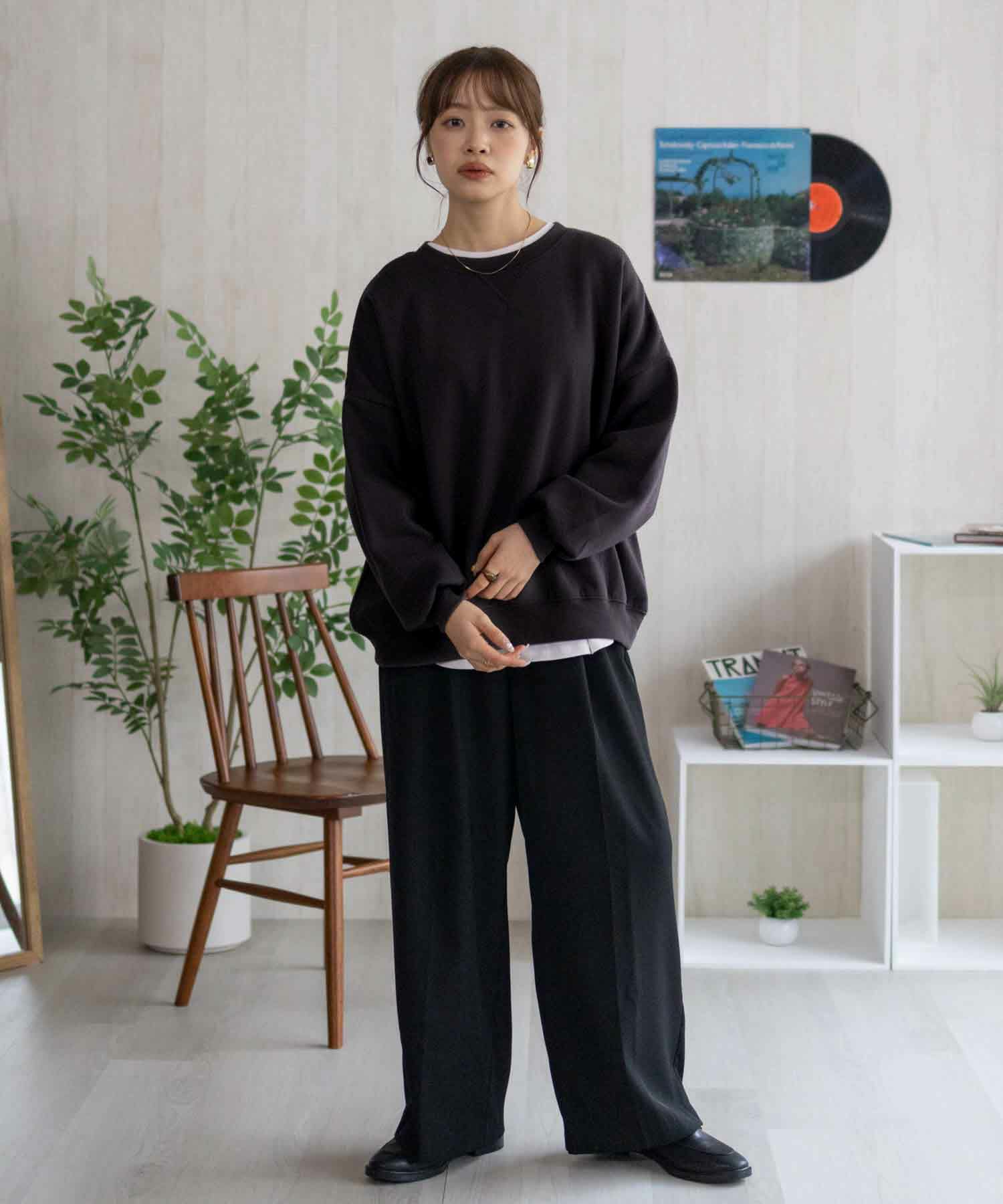 nAvy ガセットトレーナー レディース
