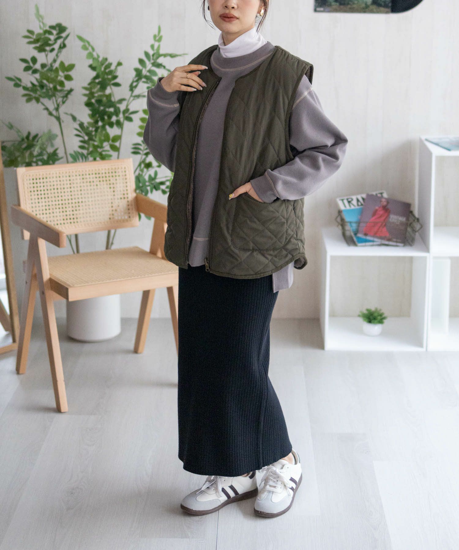 nAvy  配色ステッチトレーナー レディース商品画像-11