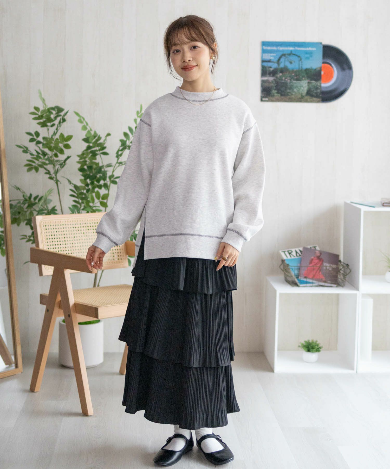 nAvy  配色ステッチトレーナー レディース商品画像-28