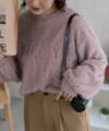 Howdy Marie シャギーロゴプルオーバー レディース