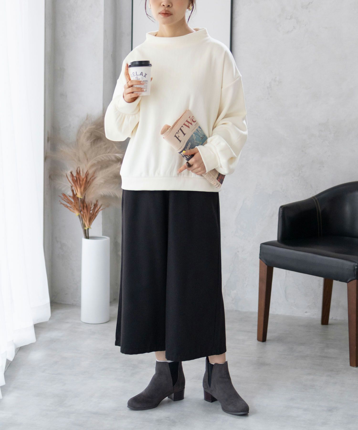 Howdy Marie カットコールハイネックプルオーバー レディース