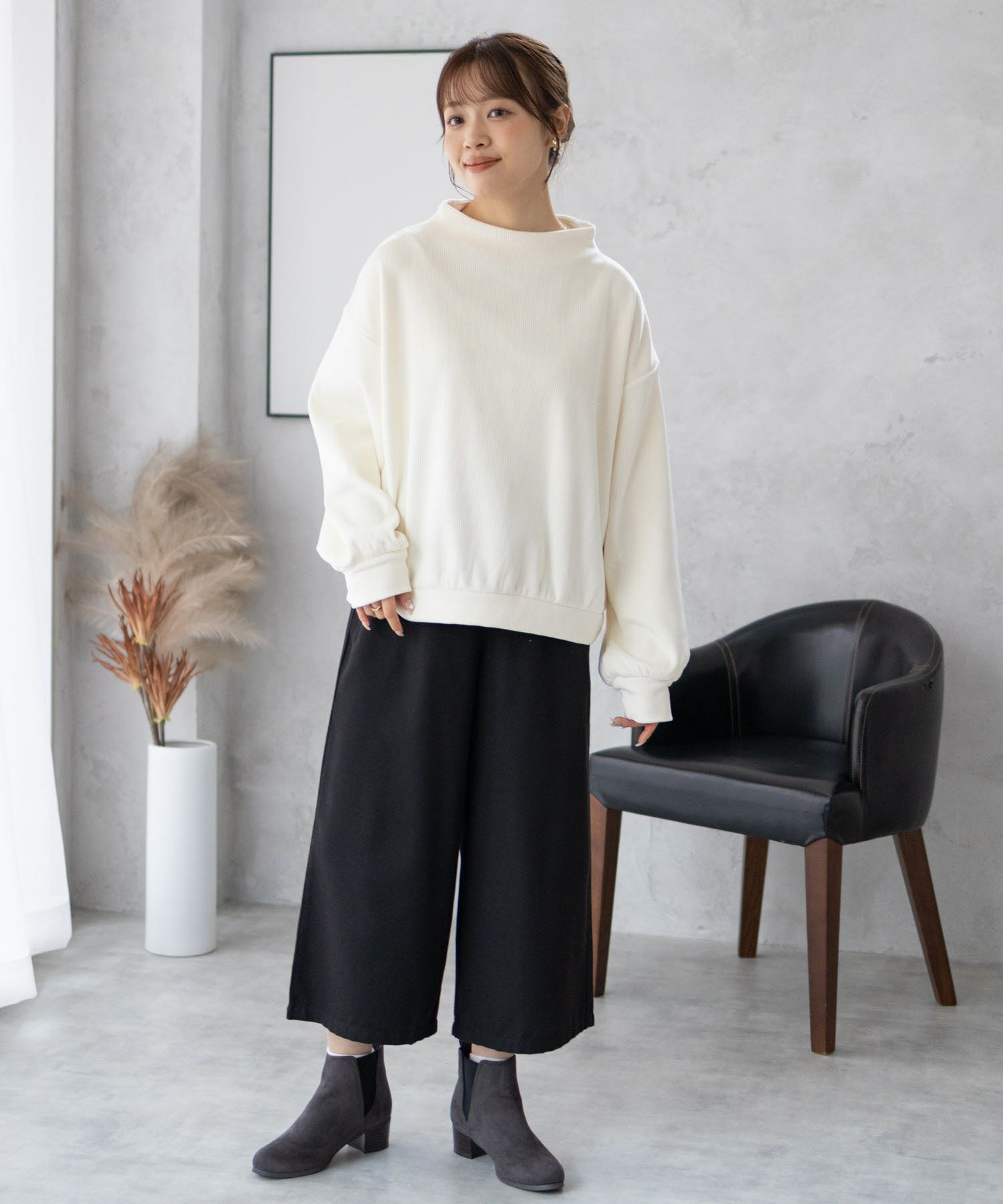 Howdy Marie カットコールハイネックプルオーバー レディース