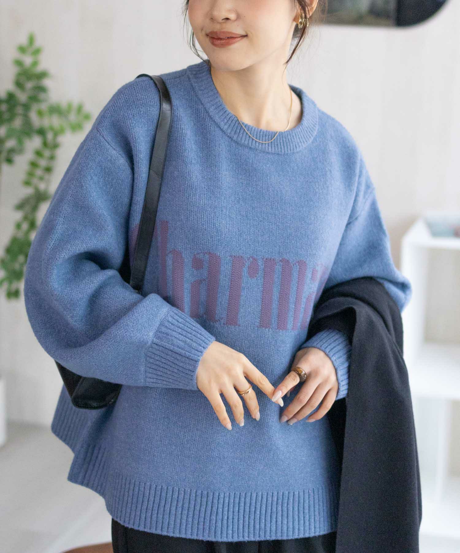 NAVY  ロゴメッセージニット レディース商品サムネイル-2