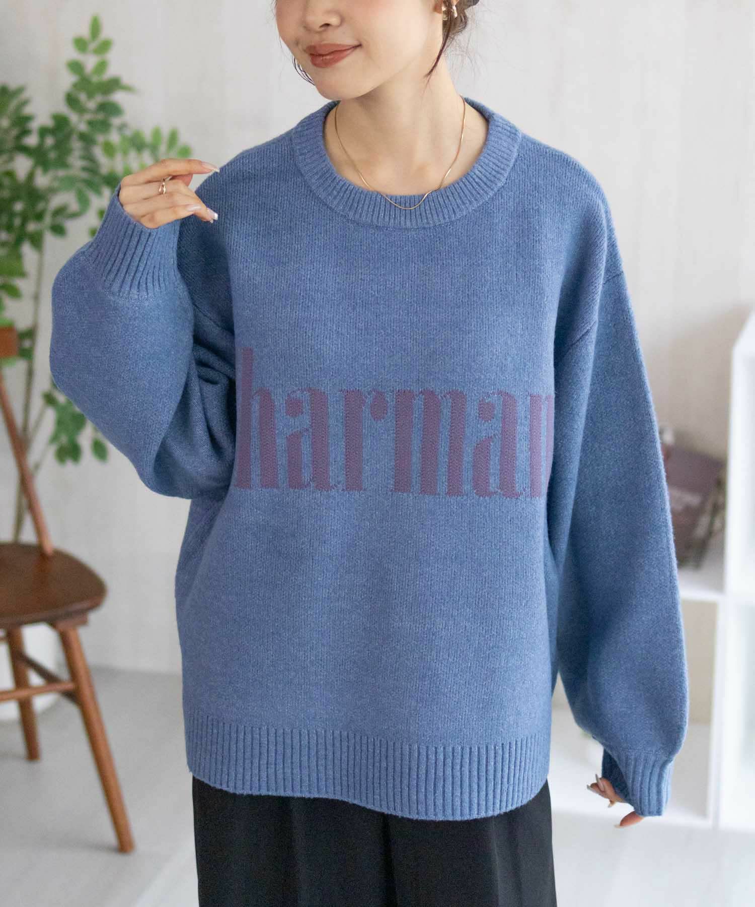 NAVY  ロゴメッセージニット レディース商品画像-10