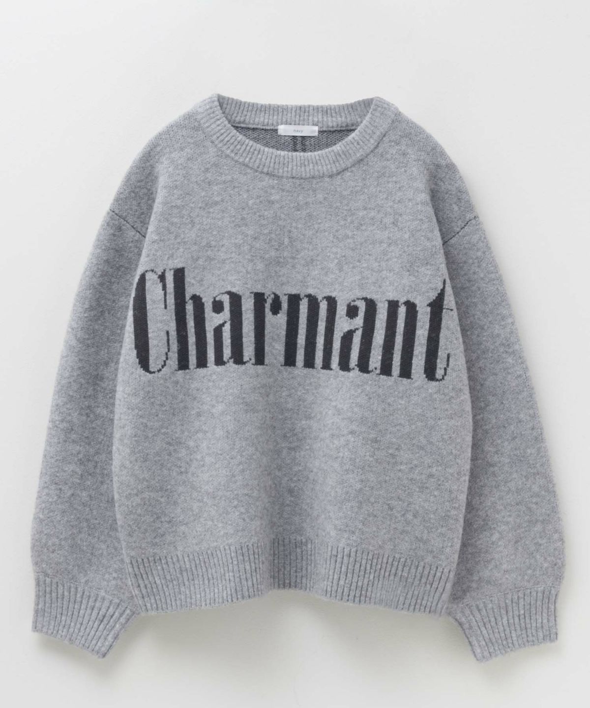 NAVY ロゴメッセージニット レディース