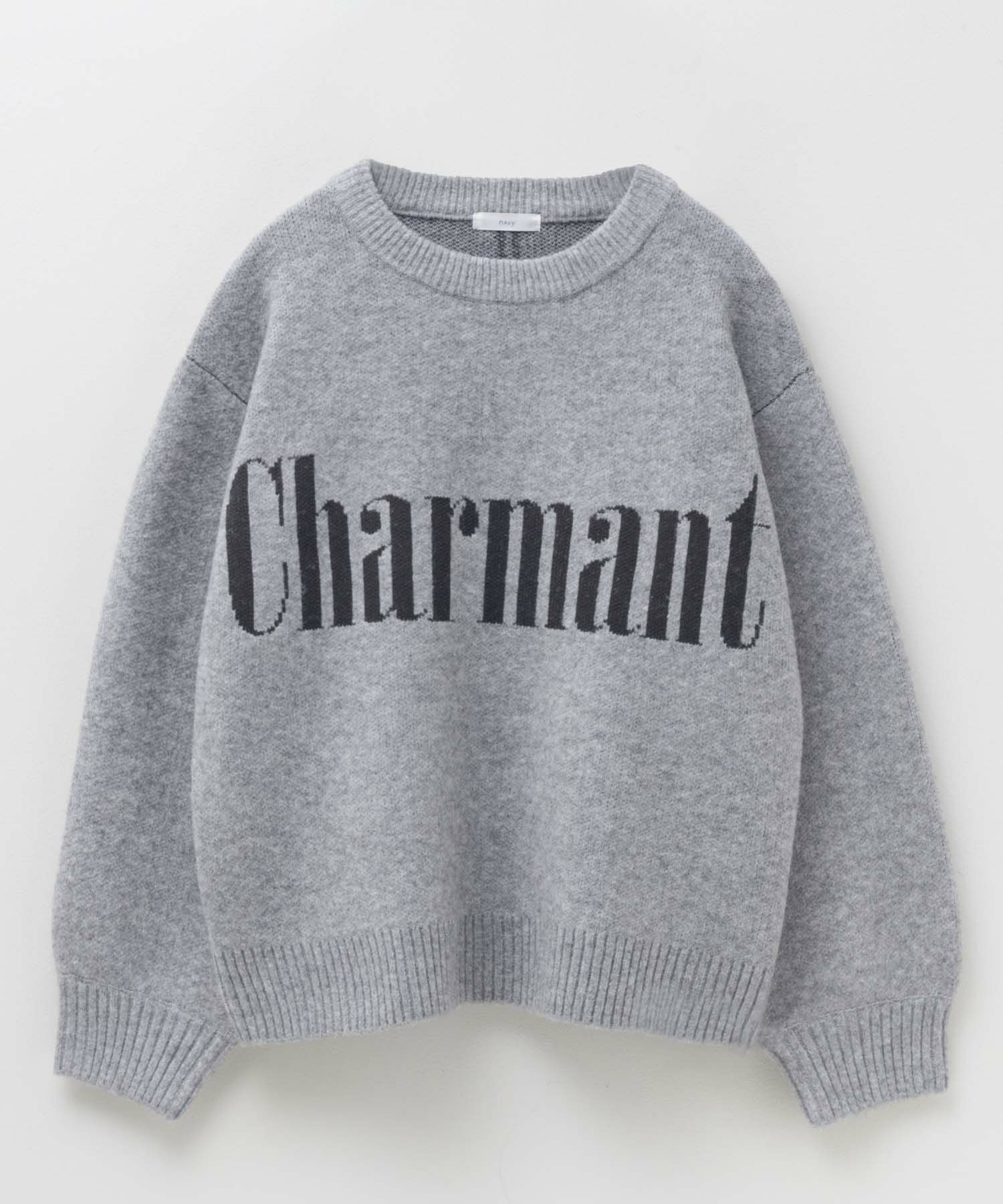 NAVY ロゴメッセージニット レディース