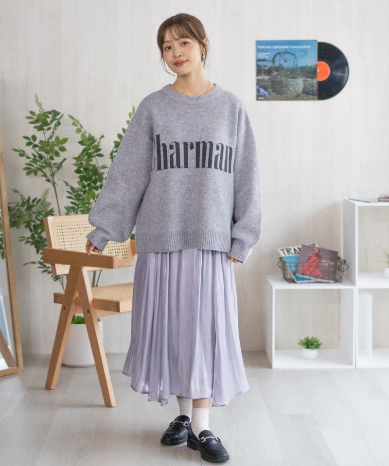 NAVY  ロゴメッセージニット レディース商品画像-21