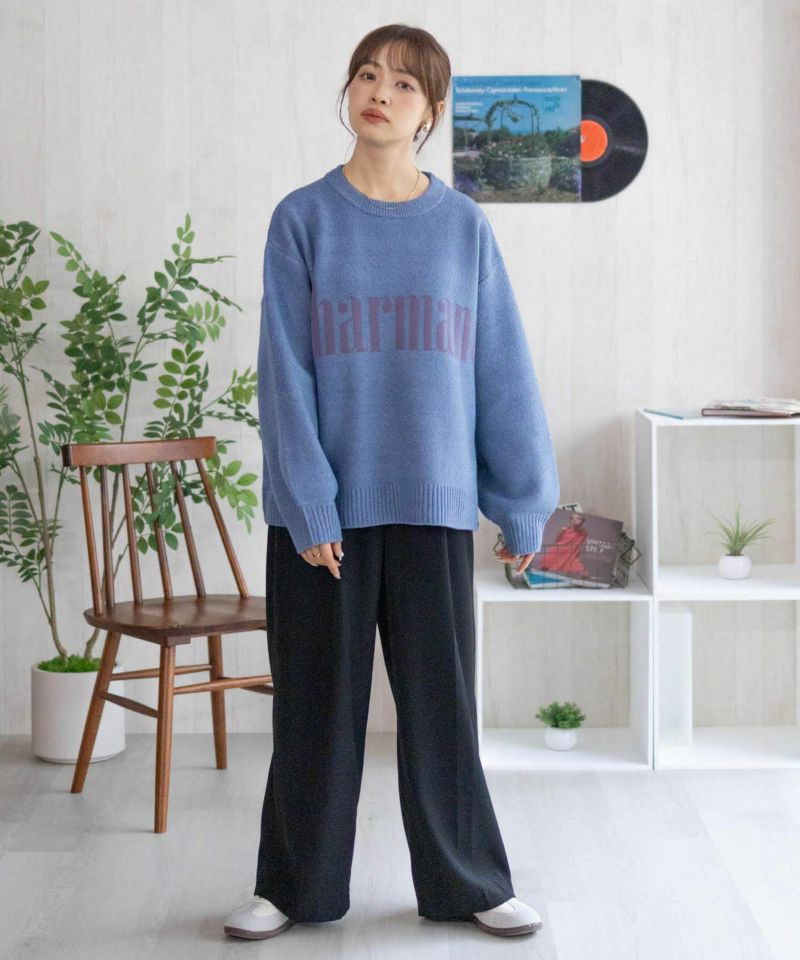 NAVY  ロゴメッセージニット レディース商品画像-22