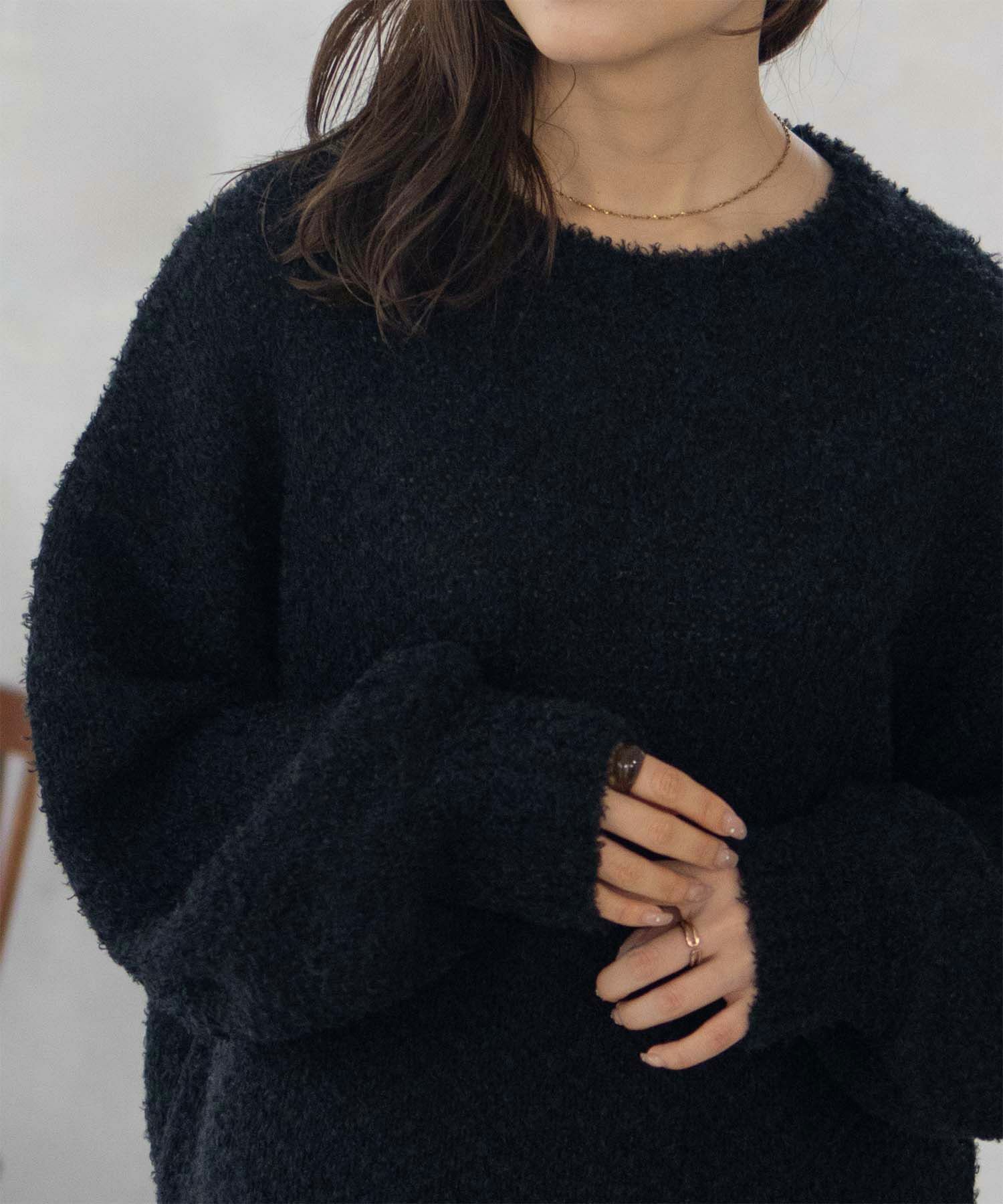 HusHusH  ツイード柄ニットプルオーバー レディース商品画像-1