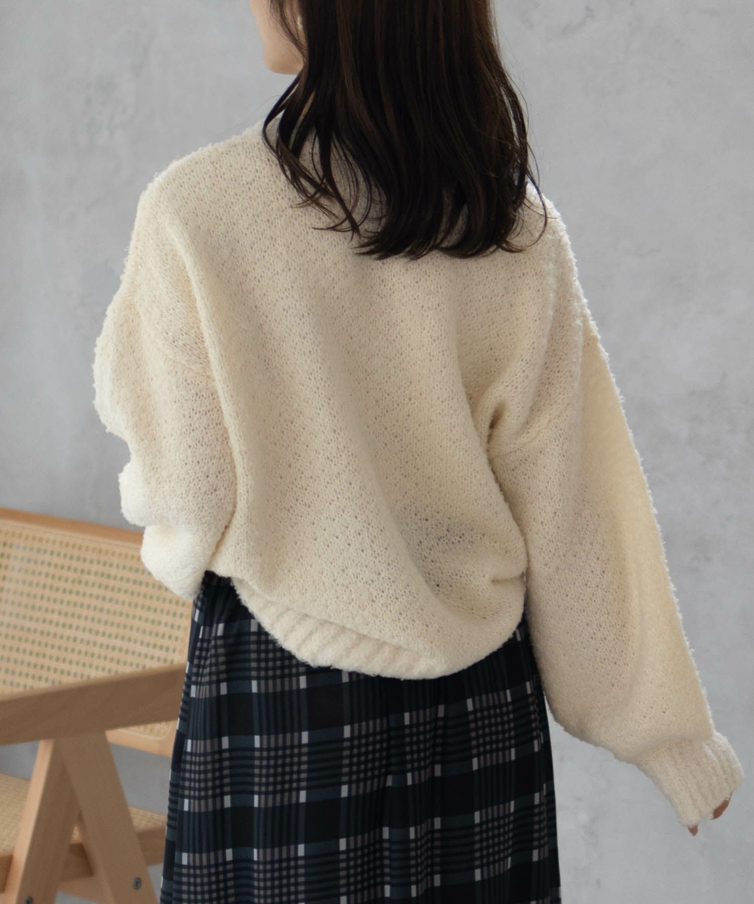 HusHusH  ツイード柄ニットプルオーバー レディース商品画像-5