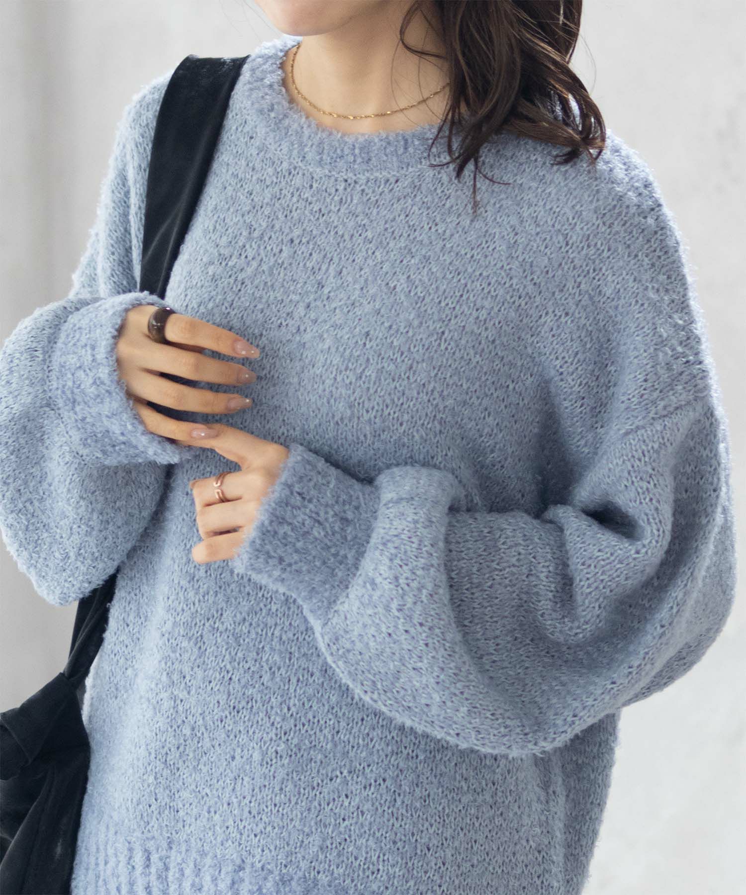 HusHusH  ツイード柄ニットプルオーバー レディース商品画像-7