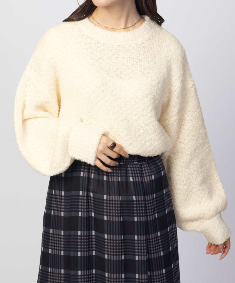 HusHusH  ツイード柄ニットプルオーバー レディース商品画像-11