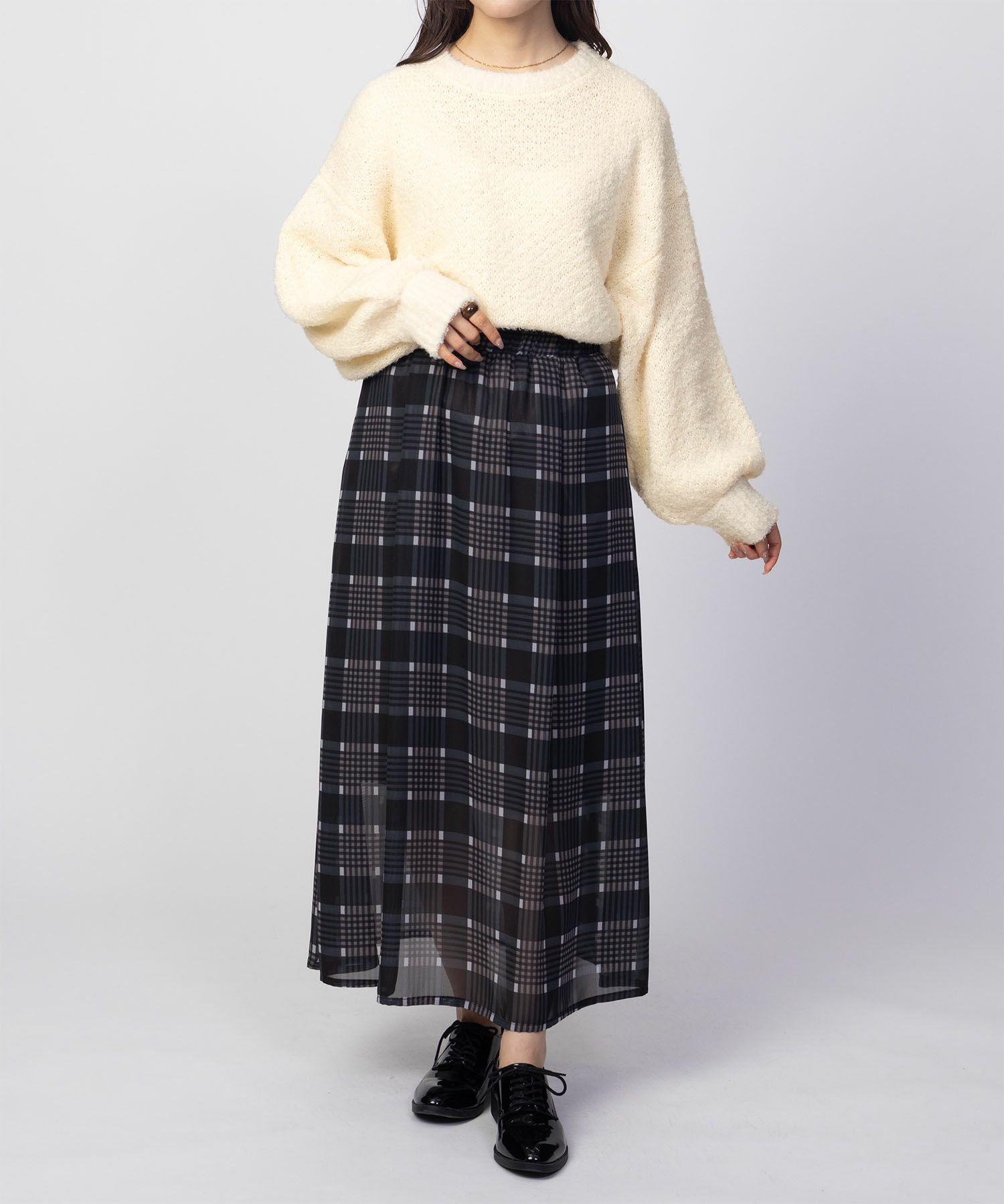 HusHusH  ツイード柄ニットプルオーバー レディース商品画像-14